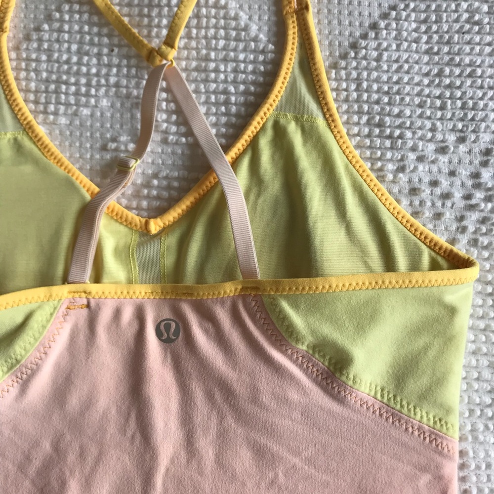 lululemon colorblock tank size 4 *rare*